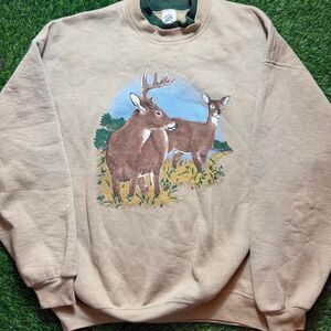Jerzees Men's Tan and Cream Sweatshirt